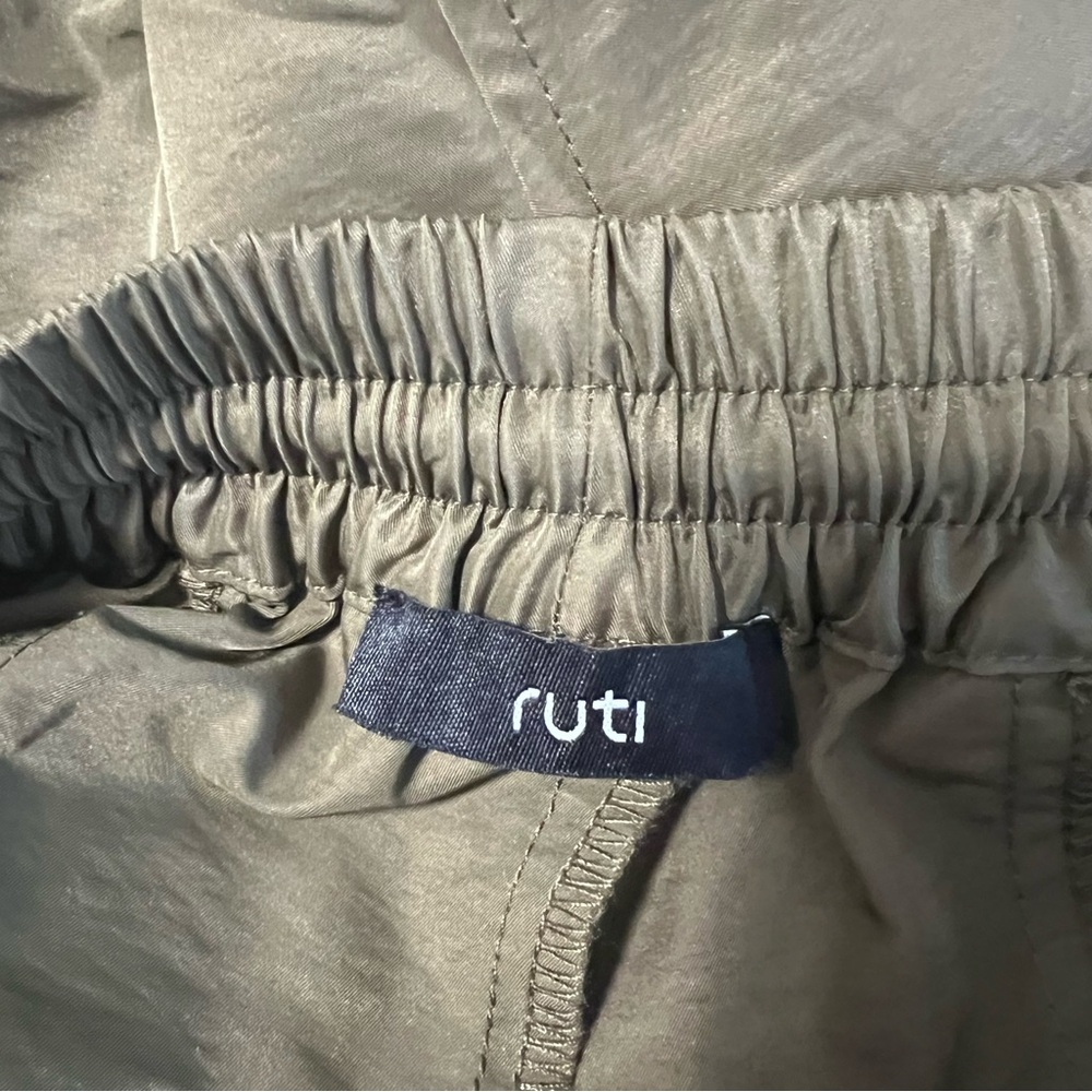 New Ruti The Parachute Wide Leg Pants Olive Green Sz XS - Picture 7 of 9